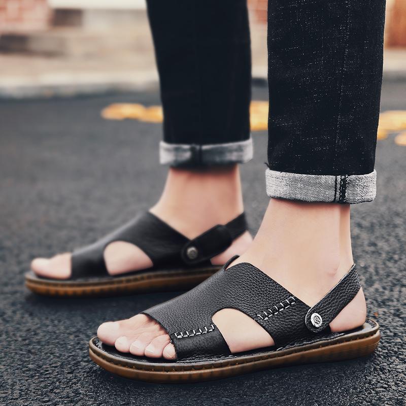 Summer men's sandals Comfortable anti slip flat bottom Daily office Outdoor leisure beach walking men's shoes Quality shoes