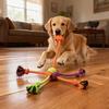 Christmas Themed Dog Rope Toy Multi-Leg Knots Interactive Tug of War Chew Toy for Aggressive Chewers Teeth Cleaning Puppy Chew