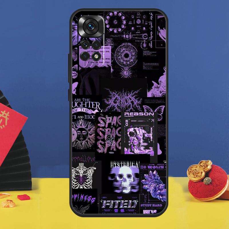 Purple Aesthetic Phone Case For Xiaomi Redmi Note 14 Pro 13 11 9 10 12 15 Pro Plus 10C 12C 13C 14C 15C Cover