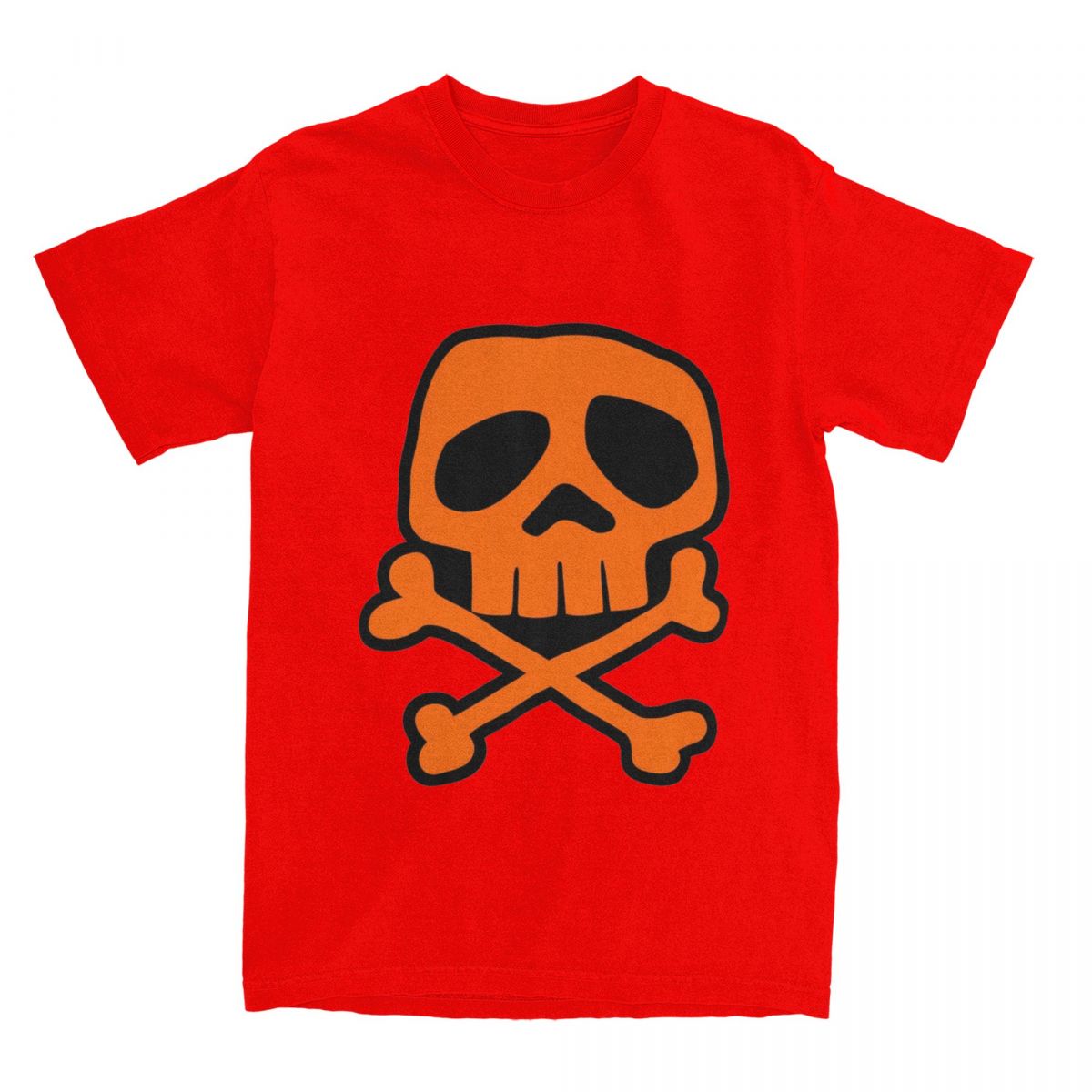 

Funny Old School Punk Rock Skull TShirt Men 100Cotton Short Sleeve Captain Harlock Crewneck Top Tee S