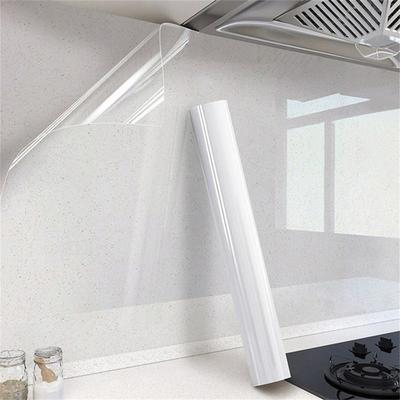 5/8M Kitchen Backsplash Wall Protector Kitchen Oil Proof Wall Sticker Self-Adhesive Film Removable For Cupboard Clear Wallpaper
