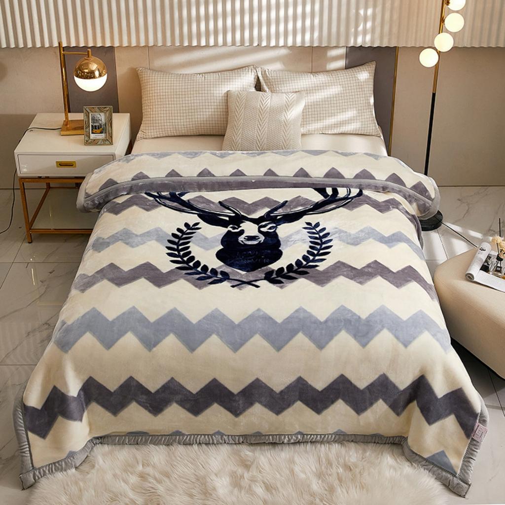 Winter Warm Double-layer Thick Raschel Blanket
