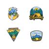 4 Styles Funny Valley Camping Series Enamel Brooches Exploring Wildness Nature Tent Lapel Pins Outdoors Badge