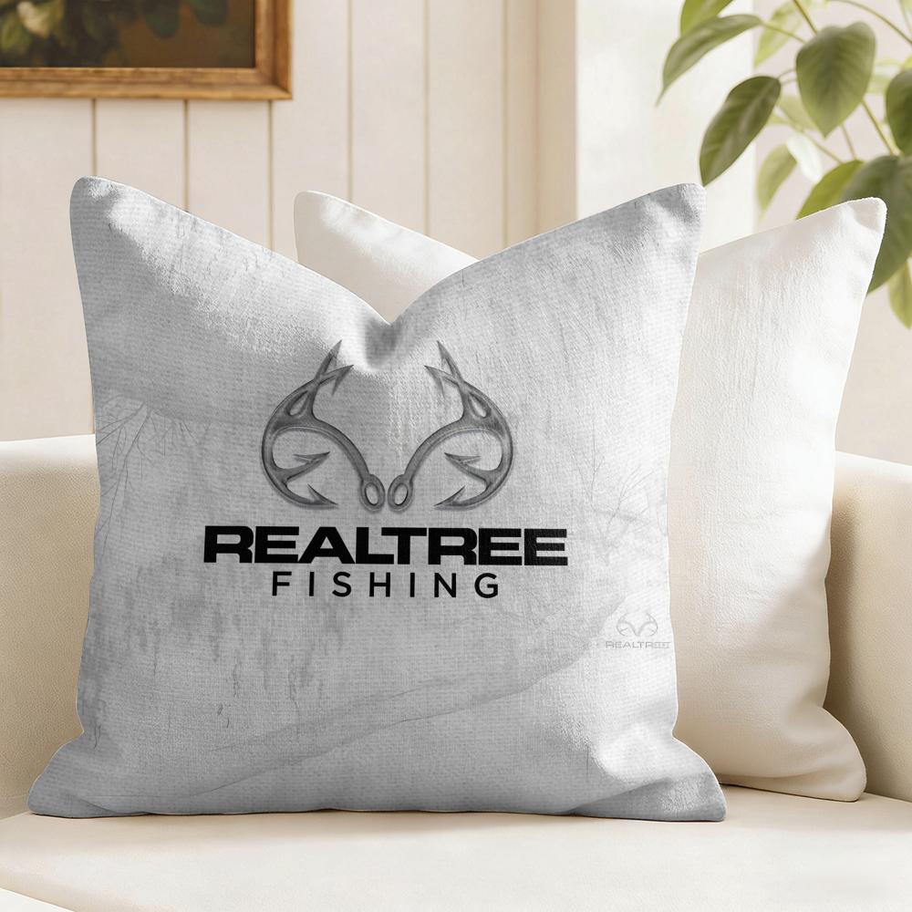 Cool RRealtree Cushion Cover Natural Linen Organic Fabric DoubleSided Printing Couch Pillow Covers Home Decor