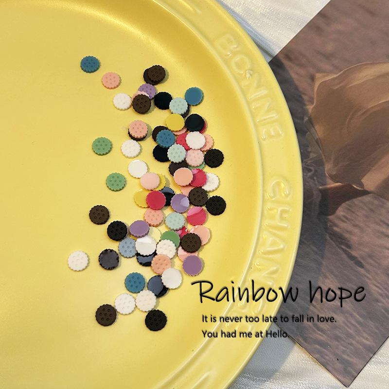 

Macaron Candy Color Mixed Color Nail Art Patch Japanese Sweet Wind Diy Wearing Nail Material Handmade Jewelry Accessories