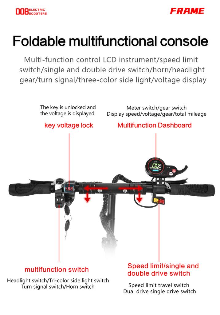 BOYUEDA Q7Pro Escooter 3200W Doppelmotor 52V19AH Batterie Doppelantrieb 10 Zoll E-Scooter für Erwachsene Leiser Reifen Faltbarer Elektroroller
