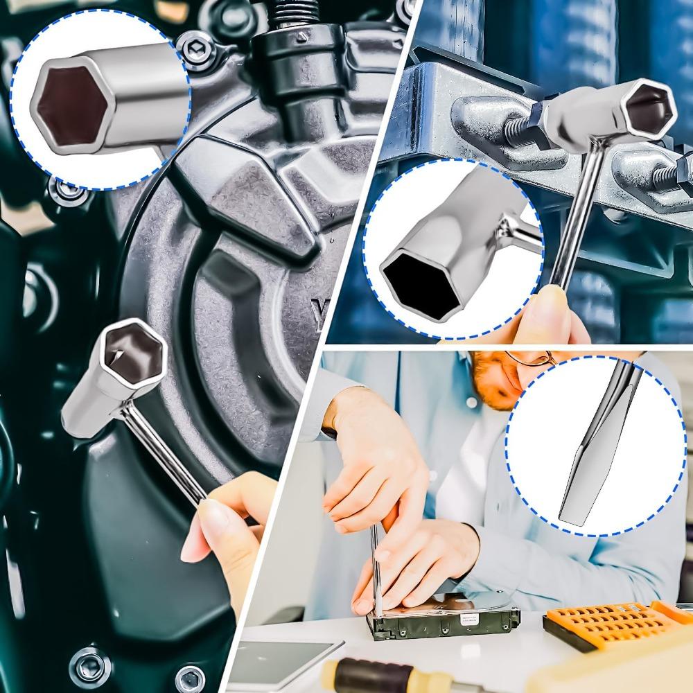 Double Head Mechanical Wrench 13/19mm Saw Chain Wrench High Quality Scrench T Wrench Garden Tools