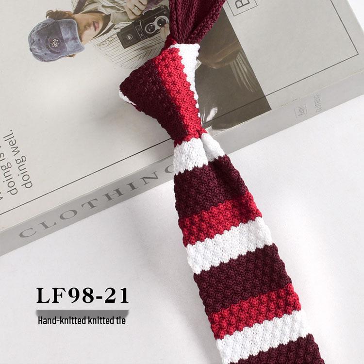 Stylish British Casual Slim Fit Knit Wool Tie, Unisex, 6cm Width.