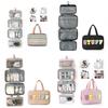 Polyester Travel Toiletry Bag With Dry Wet Separation And Hanging Design For Home And Travel Use