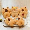 1-10PCS Capybara Plush Keychain Cute Animal Plushie Doll Outfits Bag Charm Keyring Pendant Backpack Accessory