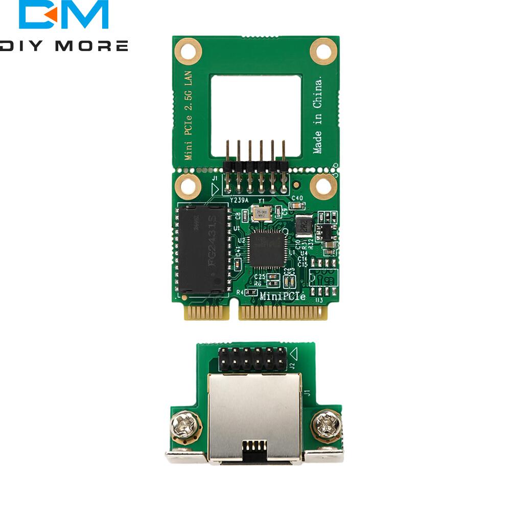 M.2 A+E/Mini PCIE to RJ45 COM Port 2.5Gb Network Adapter RTL8125BG Chip 2.5G/1G/100Mbps Gigabit Ethernet LAN Card for Desktop PC