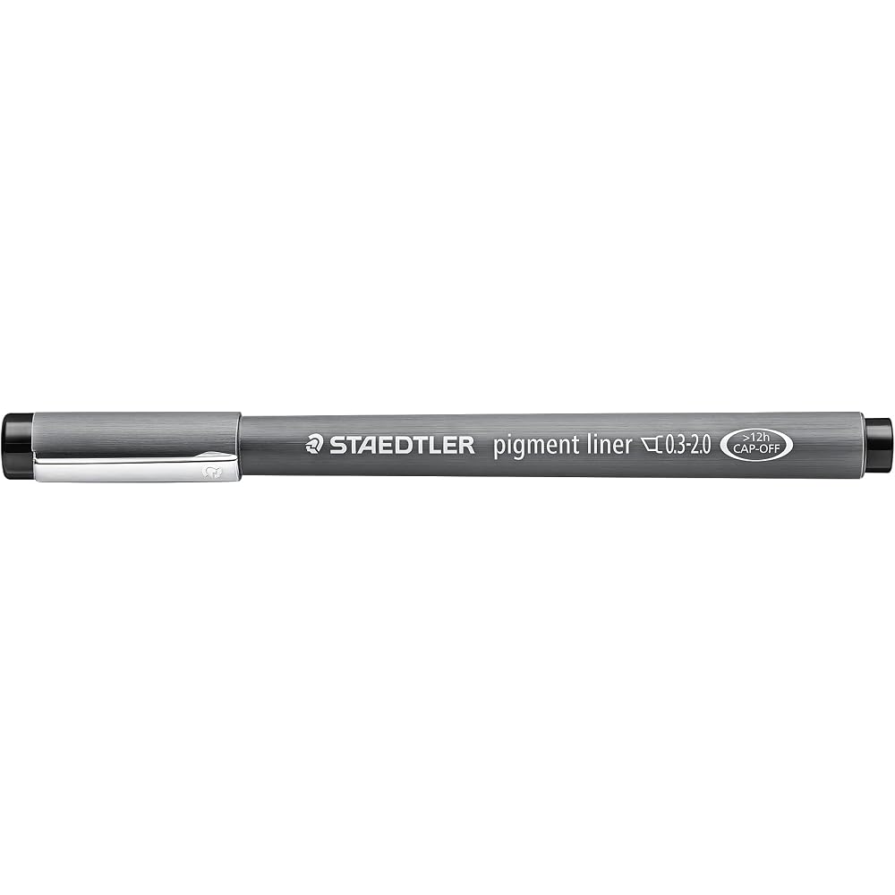 Staedtler Water-based Pen Pigment Liner Black Axe 0.3-2mm 10pcs 308 C2-9