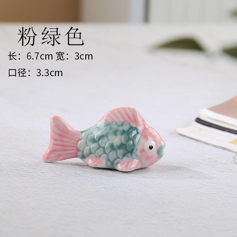 Chopstick Rest Chopsticks Pillow Cartoon Goldfish Forks Holder Kitchen Stand Spoon Rest Ceramic Home Hotel Decoration Pen Holder