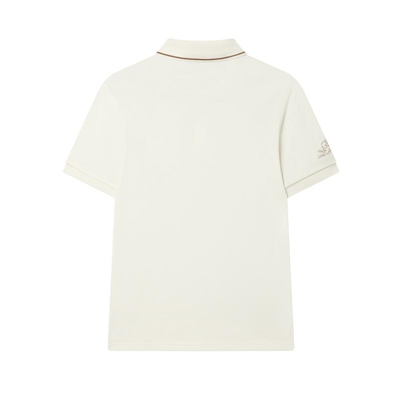 Fila Fashion Casual Short Sleeve Polo Shirt Men Tops Egrets-White F11M518104FWT