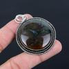 925 Silver Round Bloodstone Stone Wedding March Bezel Birthday Daughter Pendant