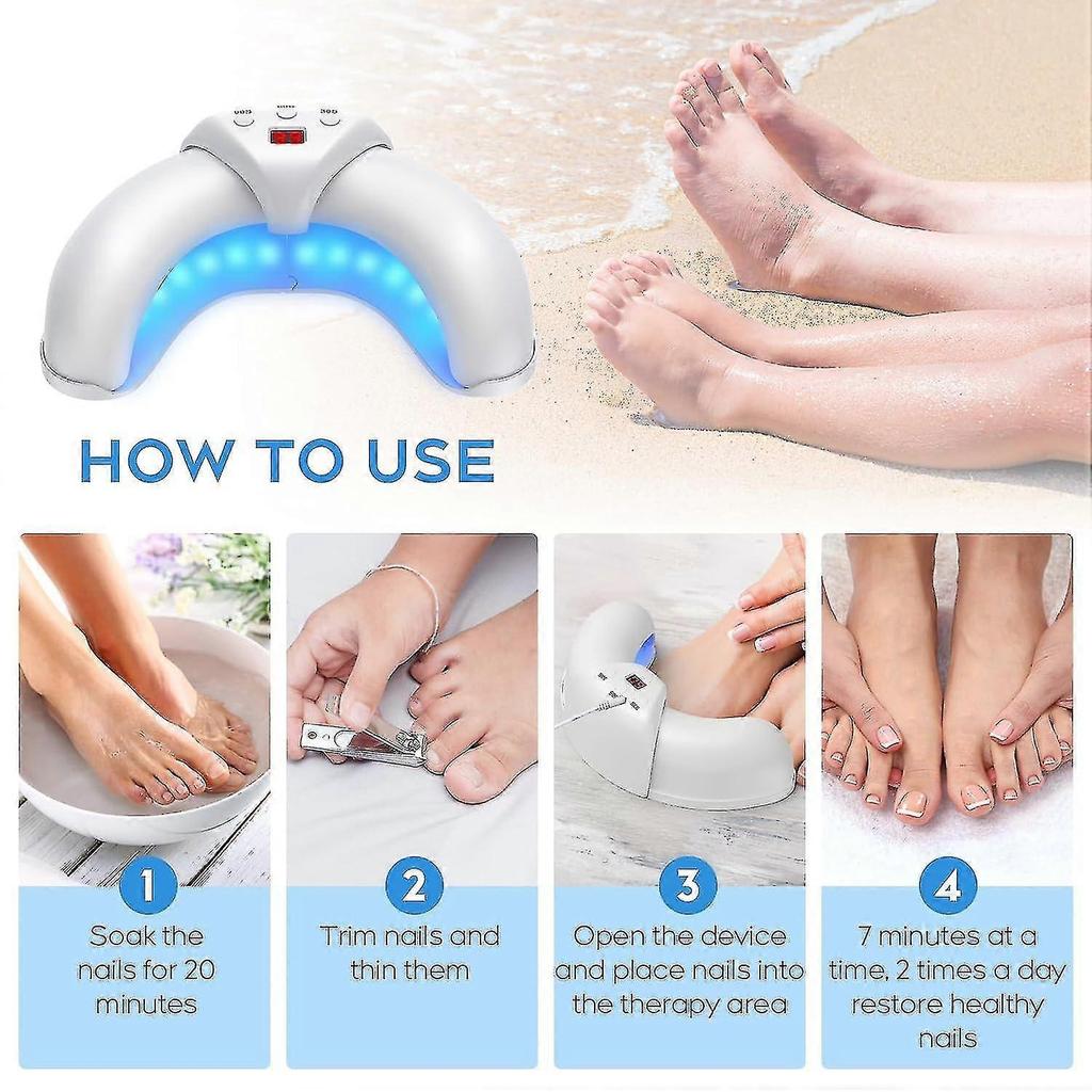Nail Fungus Laser Treatment Device for Multiple Toenail, Home Use 905nm Infrared Light + 470nm Blue Light Toe Nail Fungus Device