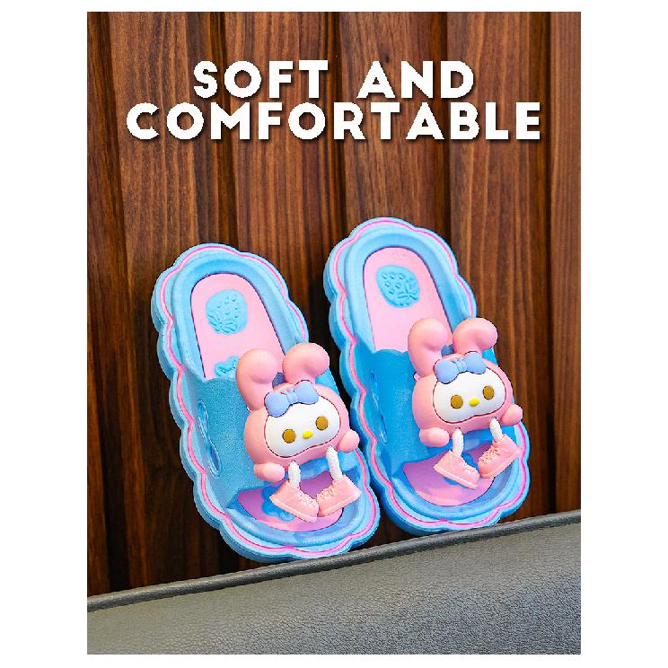 Children's slippers for girls in summer, cute cartoon indoor non-slip soft-soled slippers for girls, suitable for outdoor wear, parent-child matching