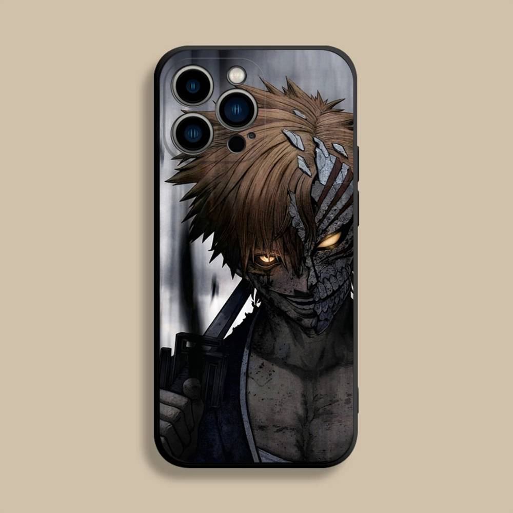 

B-Bleach I-Ichigo Kurosaki Phone Case For iPhone 17,16,15,14,13,12,Pro,Max,Plus,E,SE4,Air,Mini Black Soft Cover iPhone14PRO