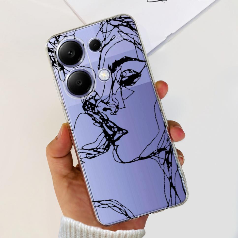 For Xiaomi Redmi Note 13 Pro 4G Case Beautiful butterfly flower TPU Soft Silicone Cover For Xiaomi Poco M6 Pro Bumper Phone Case