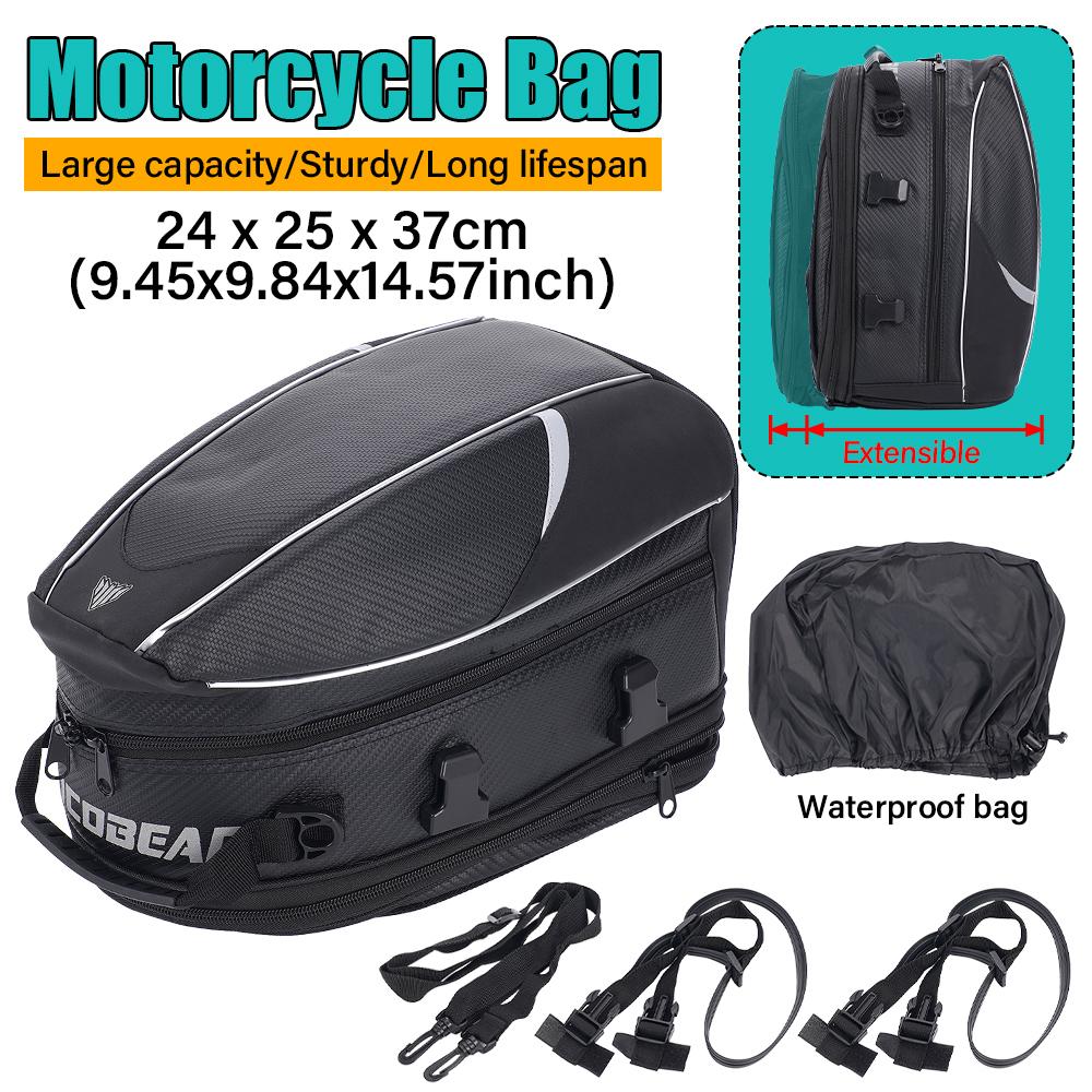 

Водонепроницаемая мотоциклетная сумка на хвост Новая многофункциональная сумка на сиденье мотоцикла Задняя сумка для езды Боковая сумка для заднего сиденья мотоцикла/скутера Новая чёрный
