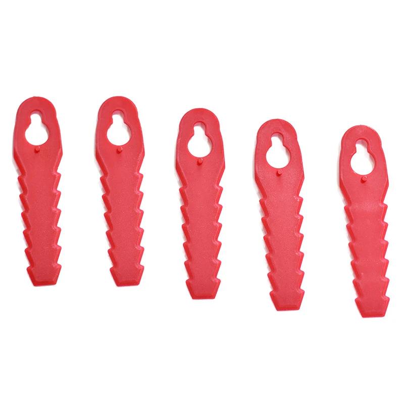 For Cordless Grass Trimmer Lawnmower Mower Head Strimmer Tool Accessories 10/20Pcs 10x5mm Replacement Trimmer Plastic Blade