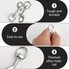 Two Sturdy Rotating Hook Bags, Made of Stainless Steel, Can Be Used As Keychains And Login Key Holders Or Dog Wires