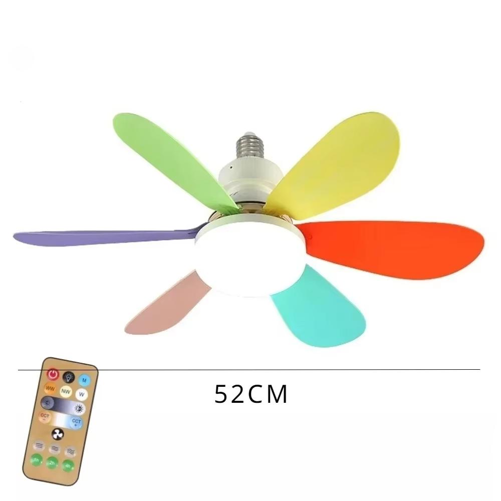 LED 30W/40W Ceiling Fan Light E27 with Remote Control for Dimming Suitable for Living Room Study Household Use 85-265V