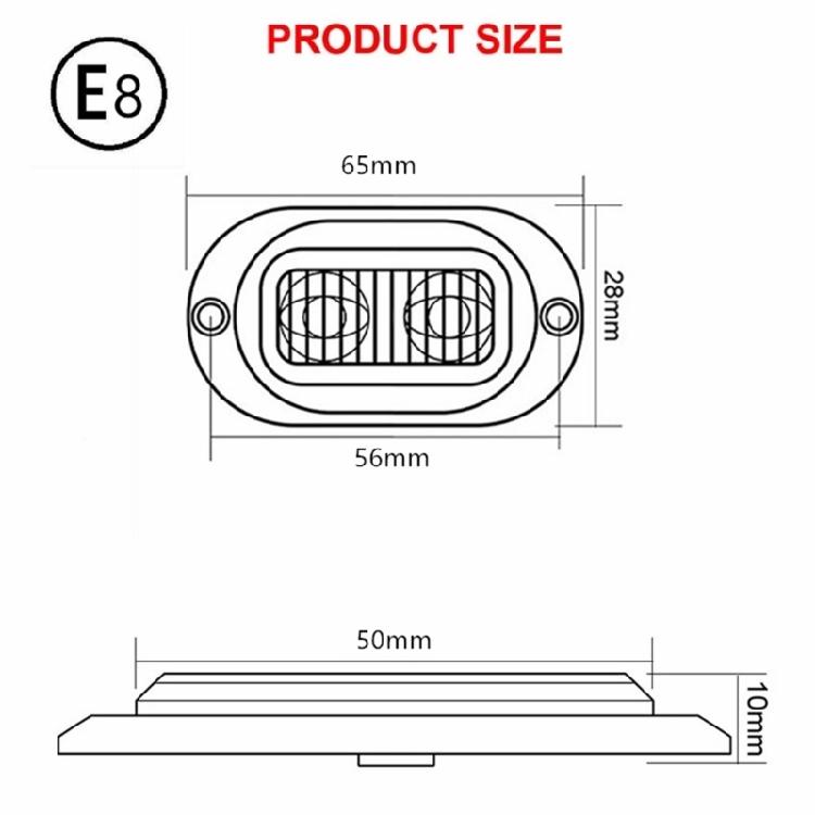 LED Strips Side Marker Lamp For Heavy Vehicles 12V-24V System Shock Resistant Lens Technology Safety Enhancement Light
