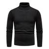 Men's Thick Knitted High-Neck Fleece Pullover Sweater - Autumn & Winter Casual Style