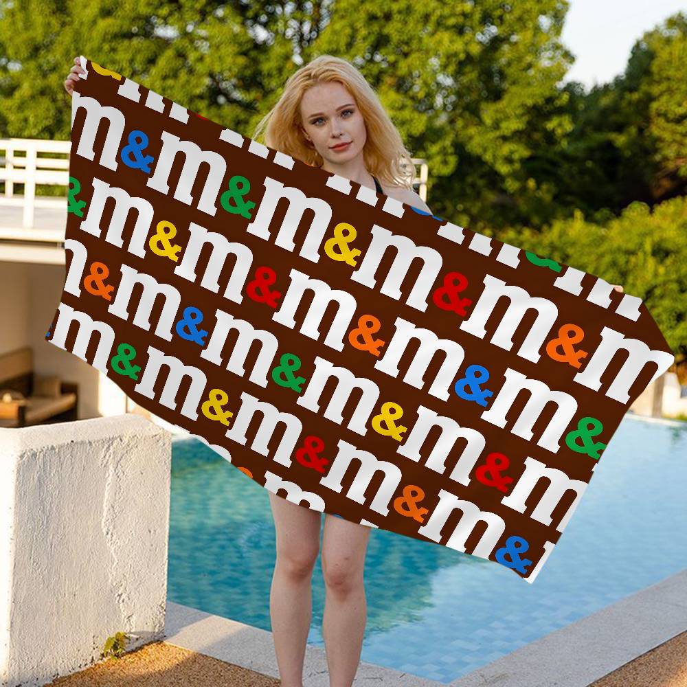 Carpet M&M Candy Snacks Microfiber Beach Towel Absorbent Quick dry Soft Yoga Swimming Resort Mountain Climbing Towel