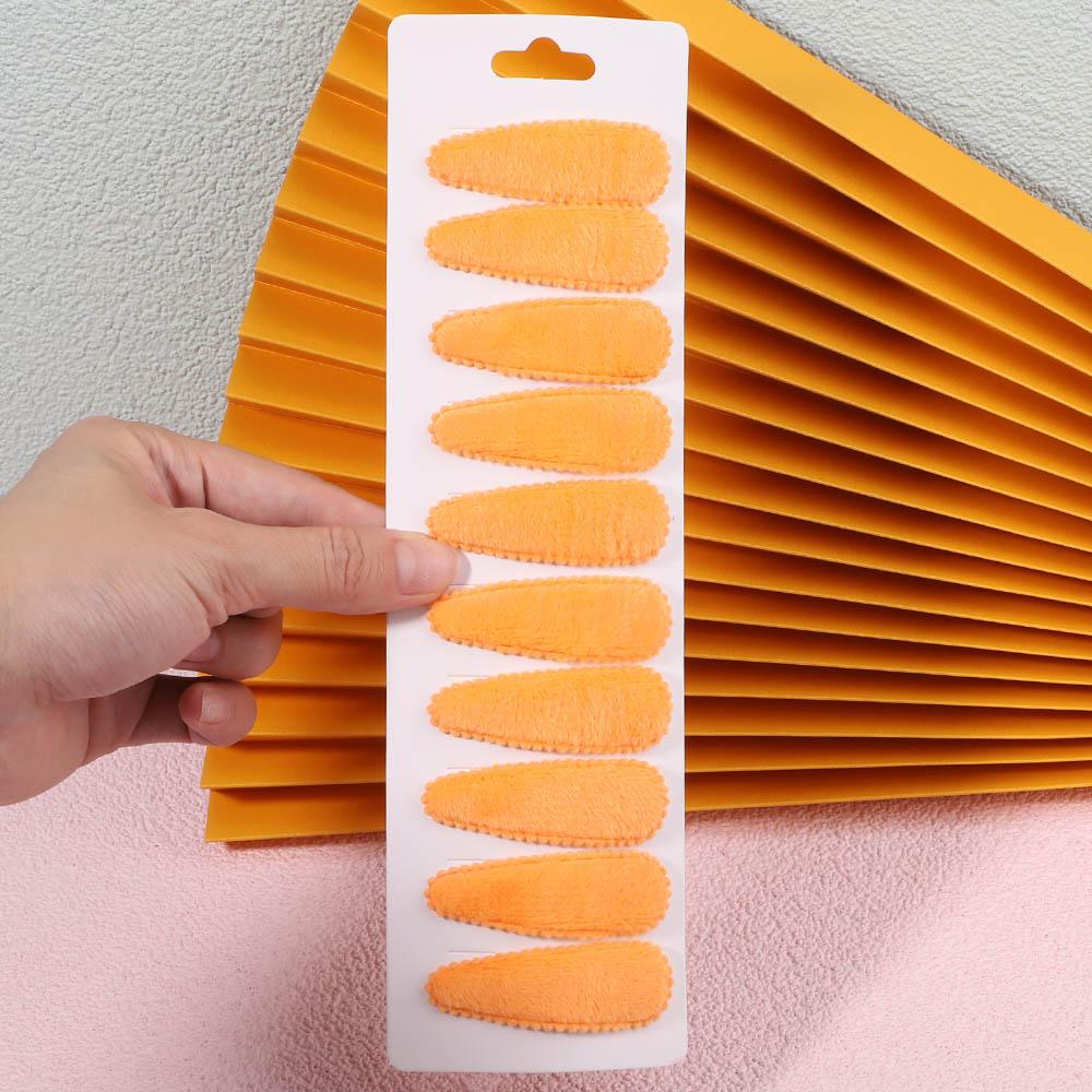 10Pcs/Set Women Solid Plush Snap BB Clip For Girls Hairpin Barrettes Cute Hair Clips Headwear Kids Hair Accessories