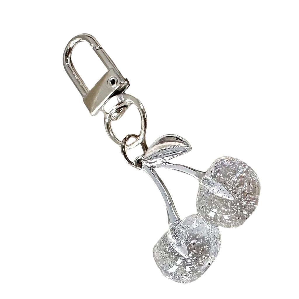 Cherry Charm Keychain Sparkling Multifunctional Crystal Accessory for Purses Backpacks and Cars Women's Gift