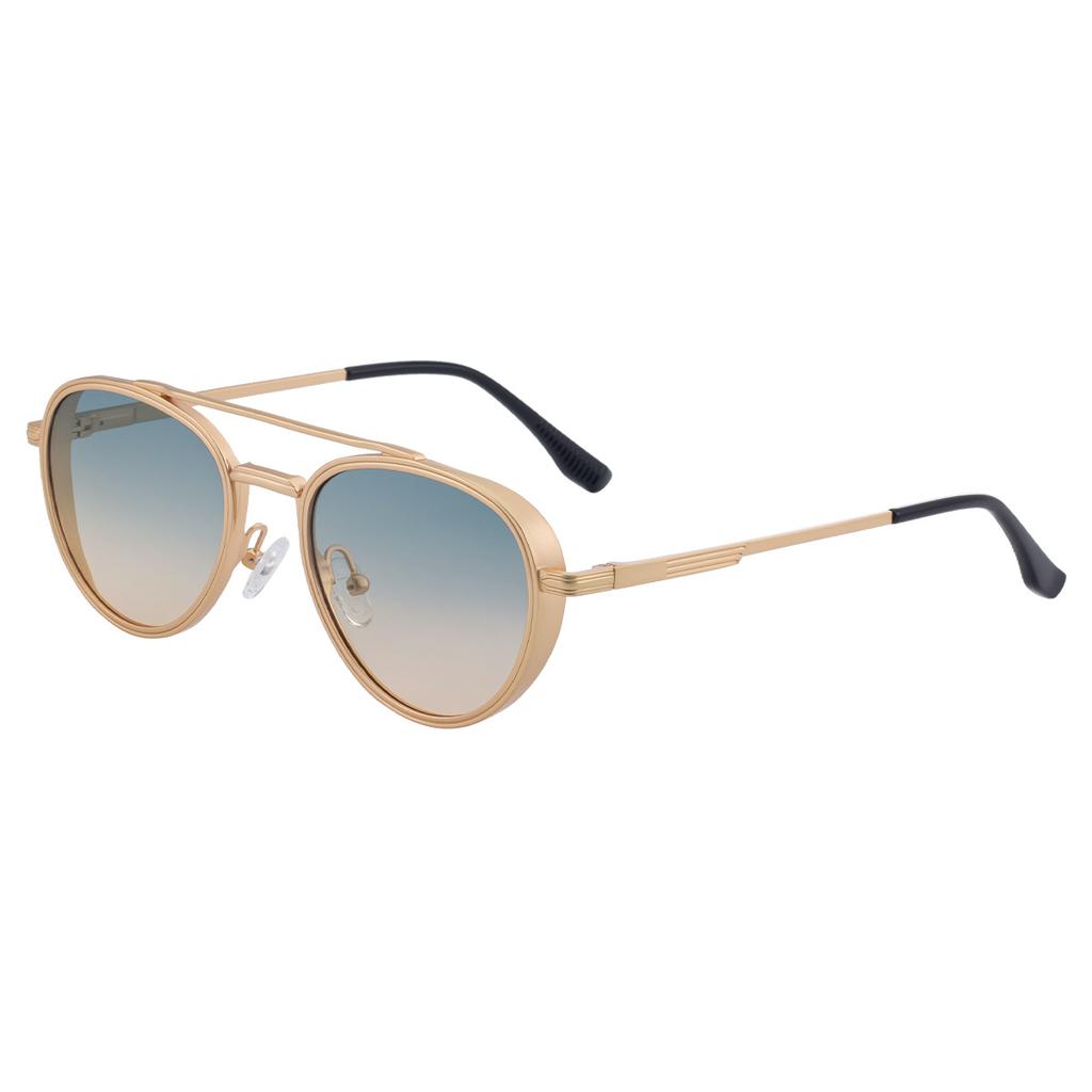 Non-polarized Classic Retro Double Bridge Round Sunglasses for Men Women Driving Sunglasses