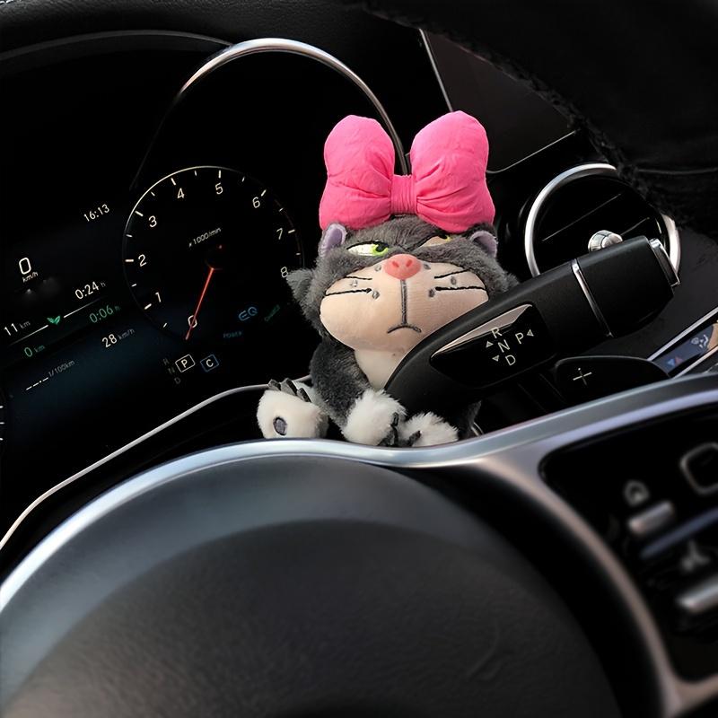 1pc Plush Doll Clutch Decoration Car Wiper Turn Signal Switch Decoration Accessories New Car Gift Car Decorative Ornaments