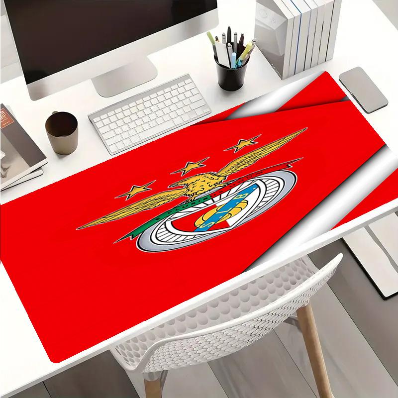 Sport Lisboa e Benfica Mouse Pad - Kaymaz Kauçuk Taban, İş, Oyun, Ofis ve Ev Kullanımı İçin Pürüzsüz Yüzey, Masaüstü Mouse Pad