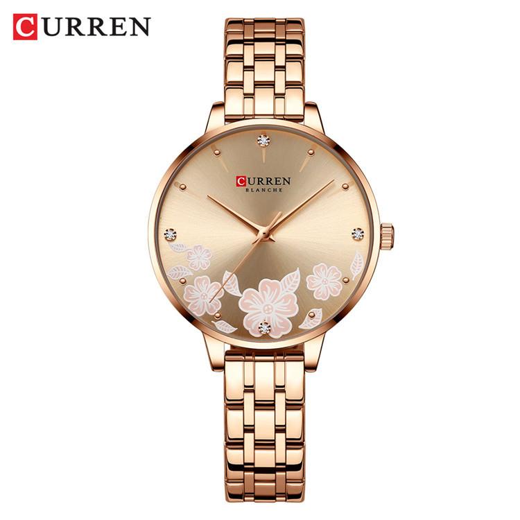 CURREN Steel Band New Small Dial Compact Women's Personality Watch Calendar Sports Watch