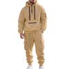 Set Felpa con Mezza Zip Casual da Uomo e Pantaloni della Tuta Multitasche 2025