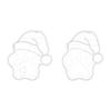 Christmas Hat Cartoon Plastic Dog Paw Cookie Cutters Cute Animal Pet Dessert Cookie Embosser Molds Xmas New Year Party Decor