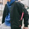 Dickies Bright Color Ribbon Baseball Jacket Men Jacket Black DK007003CC2