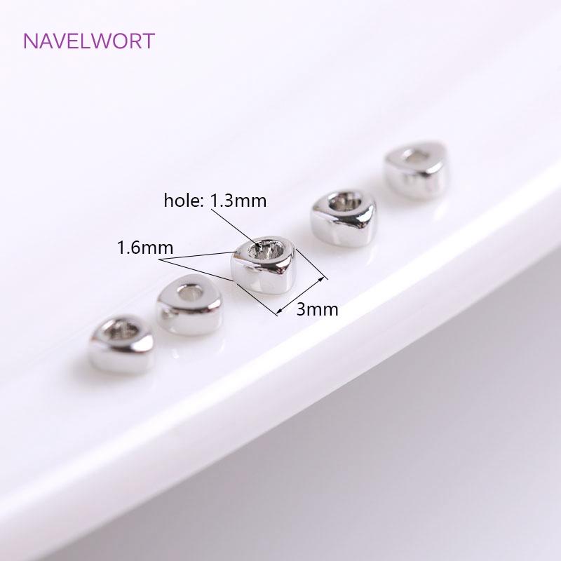Trendy 18K Gold Plated Brass Triangular Beads Smooth Spacer Beads Supplies For Jewellery Making DIY Handmade Crafts Wholesale