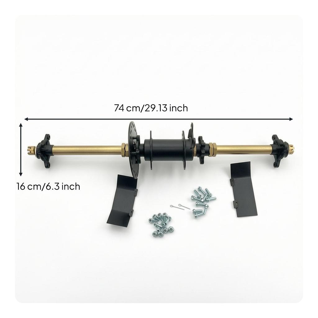 Rear Axle Assembly Kit High Strength Go Kart Long-Lasting