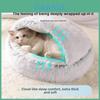 Bionic Shell Shape Cat Bed Enclosed Plush Warm Thickened Winter Sleep Pad For Small Pets