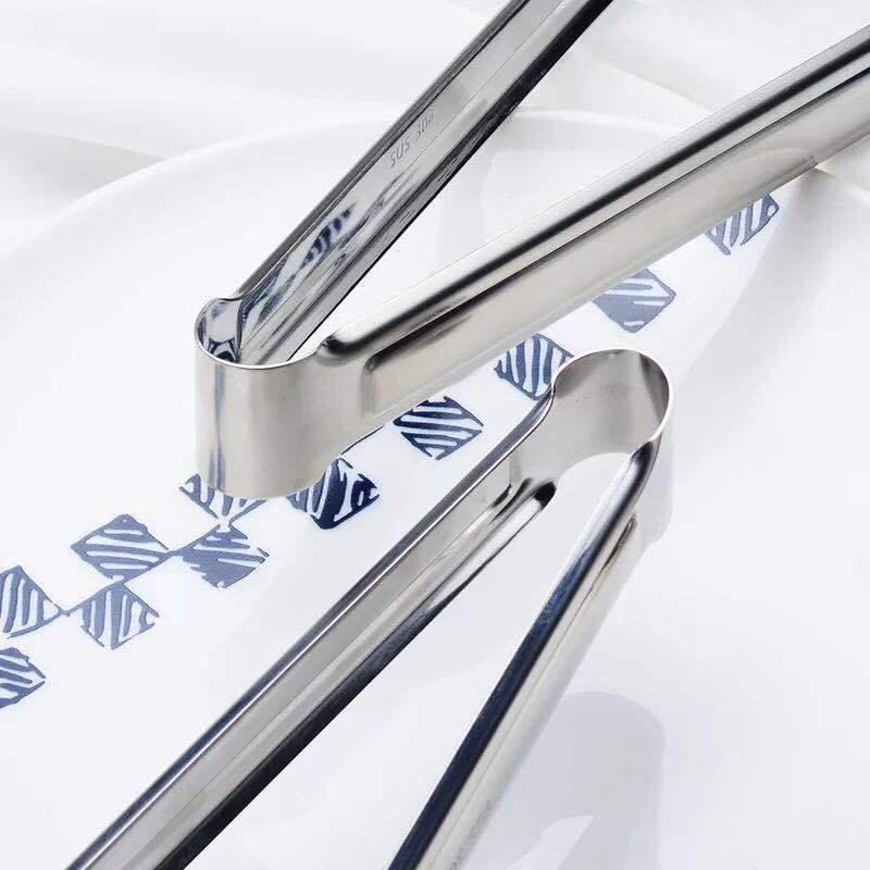 SMVP Thickened Stainless Steel Grilling Tongs