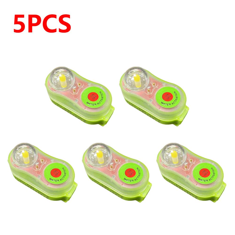 1-10pcs LED Lithium Life Jacket Lamp Conspicuous Attract Light Lamp Seawater Self-Lighting Light Life-saving For Life Vest