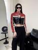 2026 Women’s Cropped Color Block PU Leather Jacket with Custom Patchwork and Stand Collar - Hot Girl Style