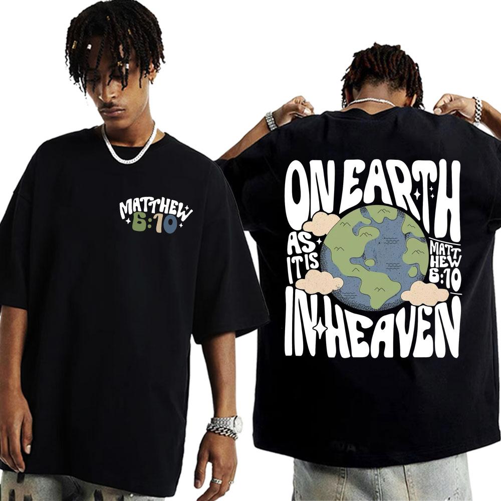 Large Cotton Men's Go Make Disciple Christian Street Wear T-shirt Retro Bible T-shirt Fashion Aesthetics Short Sleeve T-shirt