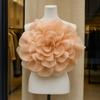 Elegant 37cm Artificial Peony Flower Large Satin Velvet Peony for Brooch Versatile DIY Wedding Dress Fake Flower Photo Props