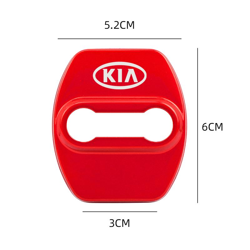 4 Stück 3 Typen Für Kia Rio Ceed Sportage Cerato Soul Autotür-Schlossabdeckung Aufkleber Metall-Emblem Abziehbild Auto-Tür-Styling