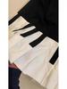 Fustă Plisată cu Design Retro de Pian Alb-Negru - Scurtă, Artistică, pentru Primăvară până în Toamnă, Mărime Mică