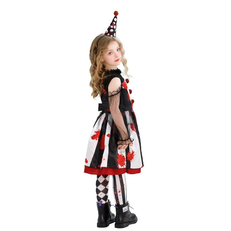 Halloween Kinderkostüme Clownkostüme Zirkusparty Lustige Kostüme Mädchenkleider Karnevalskostüme